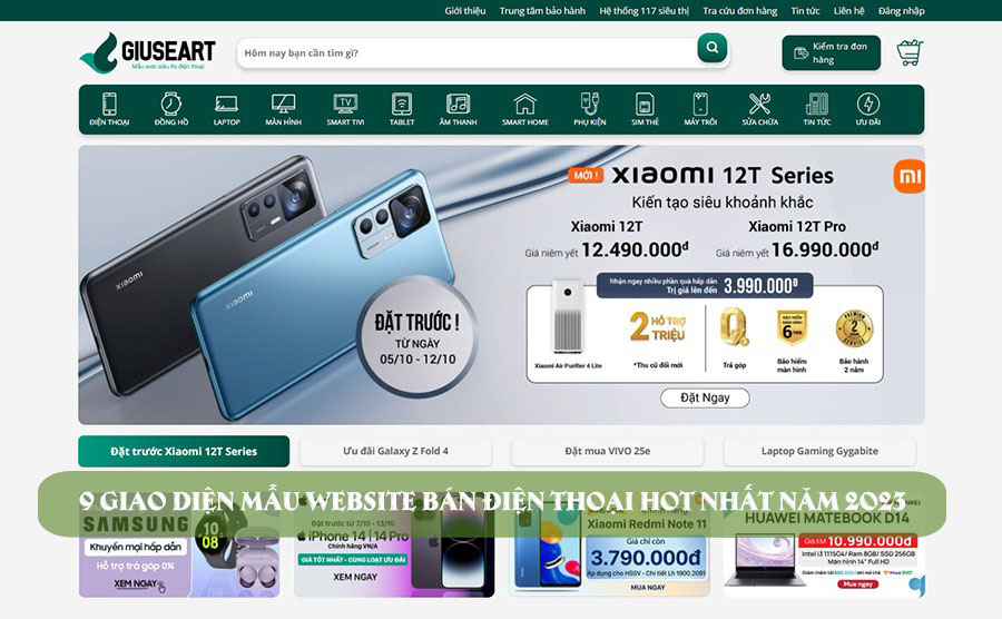 9 Giao diện mẫu website bán Điện thoại HOT nhất năm 2023
