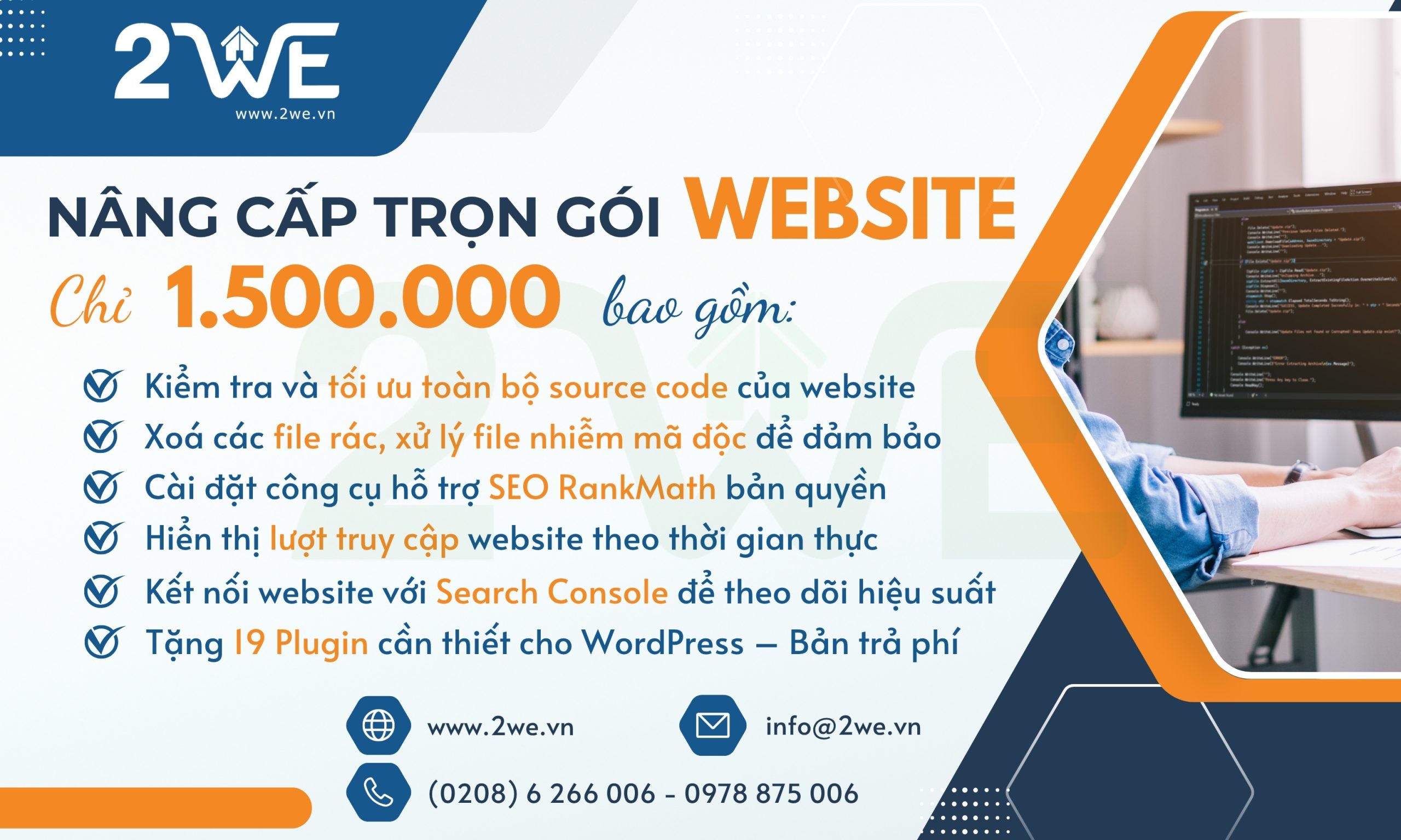 Nâng cấp Website toàn diện chuẩn SEO - 2WE