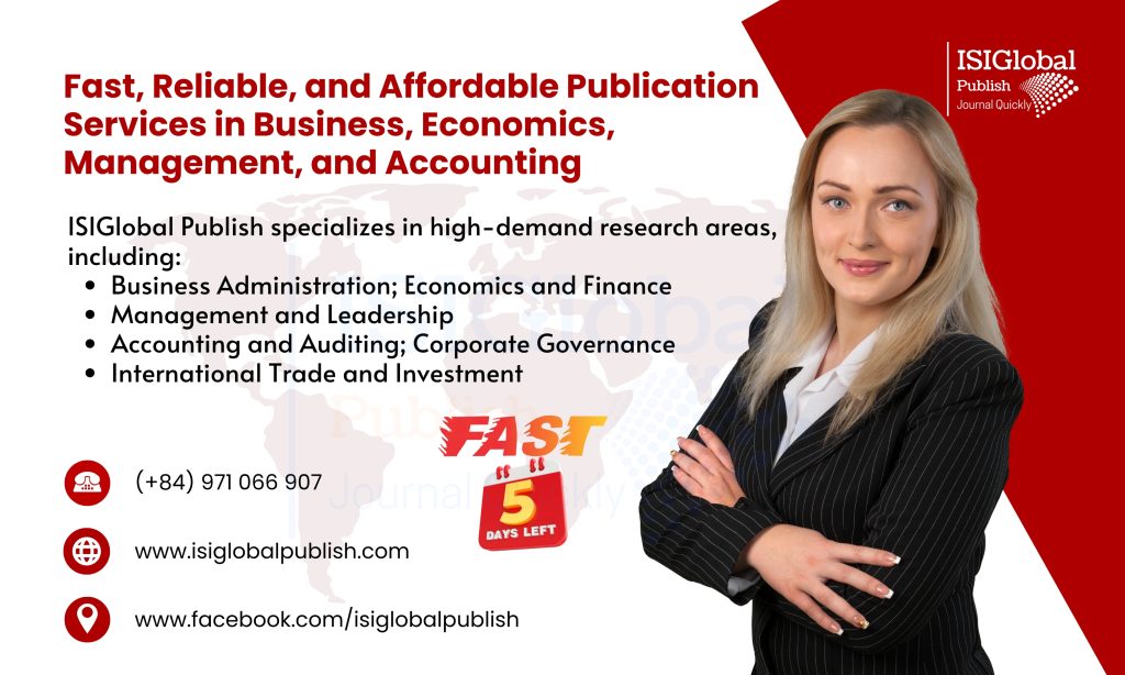 Fast, Reliable, and Affordable Publication Services in Business, Economics, Management, and Accounting